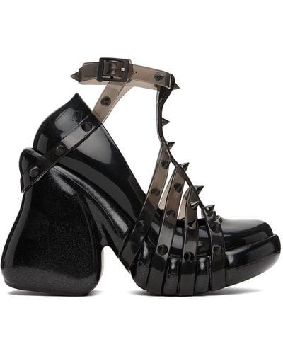 Jean Paul Gaultier Black Melissa Edition 'the Pump Punk Love' Heeled Sandals