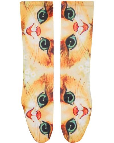 Chopova Lowena Ssense Exclusive Color Cat Socks - Orange
