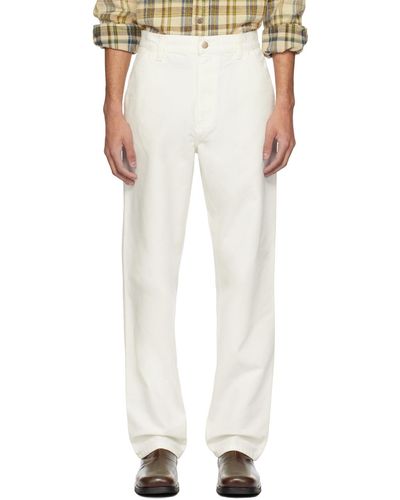 Carhartt White Simple Pants