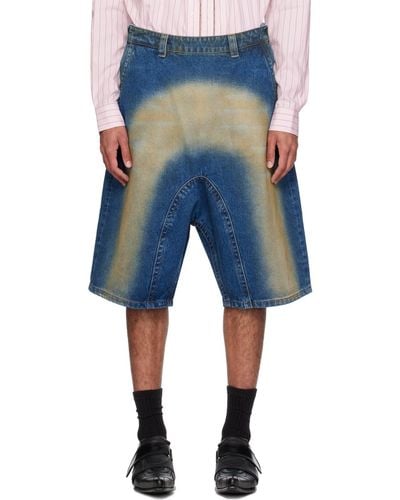 Y. Project Sprayed Shorts - Blue