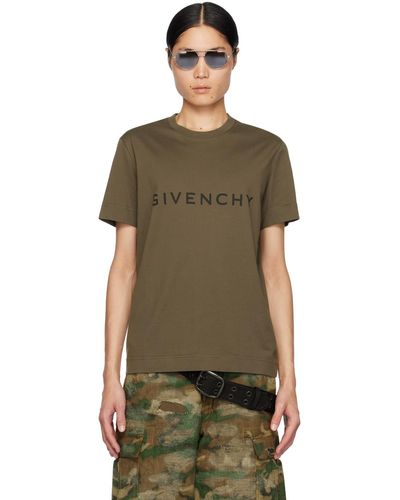 Givenchy T-shirt ajusté kaki - Marron