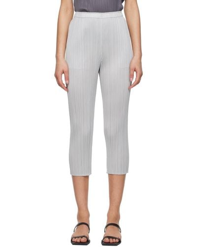 Pleats Please Issey Miyake Grey Monthly Colours April Trousers - Black