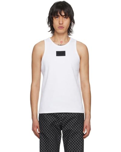 Balmain Débardeur 'main lab' blanc