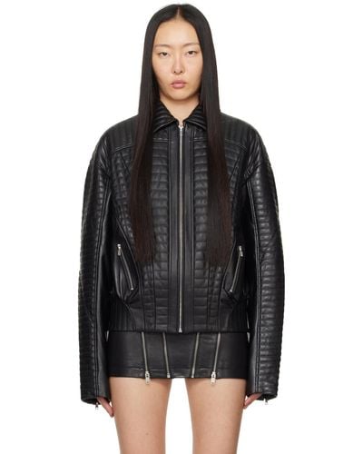 Miaou Rosa Leather Jacket - Black