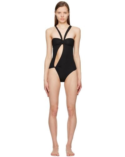 Blumarine Black Cutout One-piece Swimsuit