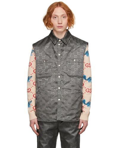 Gucci Grey Off The Grid gg Vest