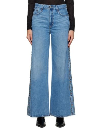 Anna Sui Studded Jeans - Blue