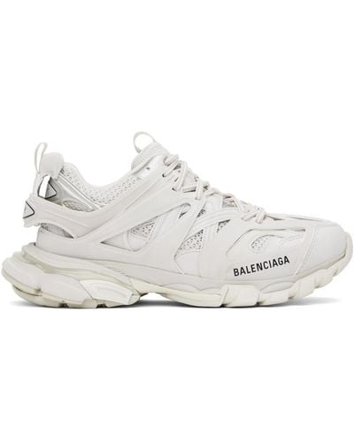Balenciaga White Track Sneakers - Black