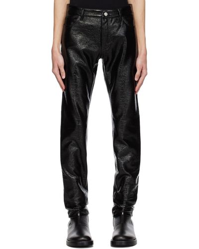 Courreges Crinkled Trousers - Black