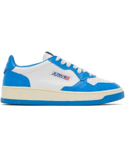 Autry White & Blue Medalist Low Trainers - Black
