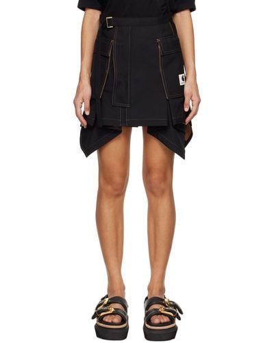 Sacai Carhartt Wip Edition Miniskirt - Black
