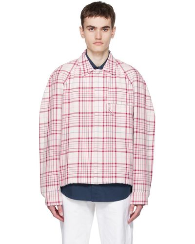 Jacquemus Checked Cotton Jacket - Red