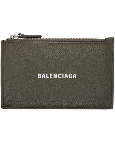 Balenciaga カーキ Cash ロング カードケース - グリーン