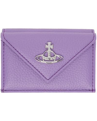 Vivienne Westwood Re-vegan Envelope Billfold Wallet - Purple
