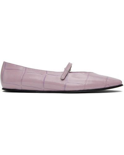 BY FAR Ssense Work Capsule – Purple Molly Ballerina Flats - Black