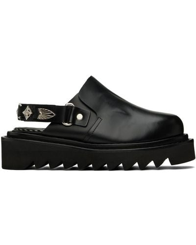 Toga Embellished Loafers - Black
