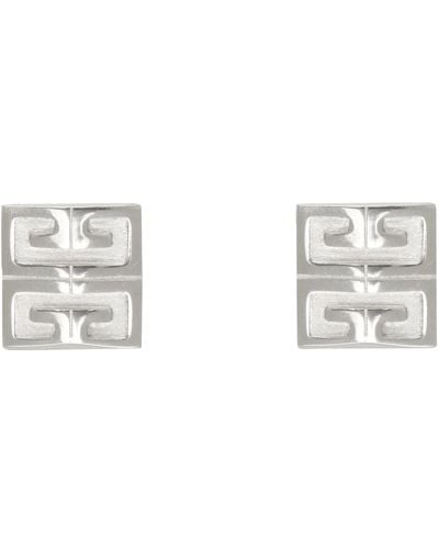 Givenchy Silver 4g Earrings - Black