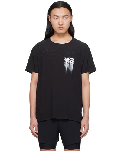 Y-3 ロゴプリント Tシャツ - ブラック