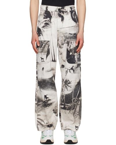 MSGM Gray ' Dreaming' Cargo Pants - Multicolor