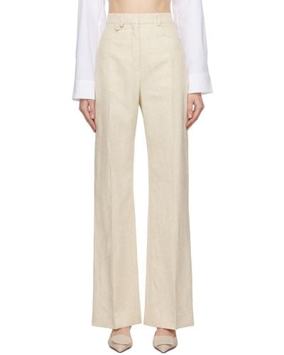 Jacquemus Pantalon 'le pantalon sauge' - les classiques - Blanc