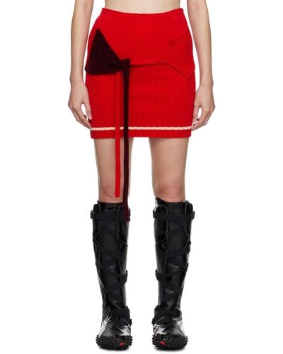 OTTOLINGER Red Self-tie Miniskirt