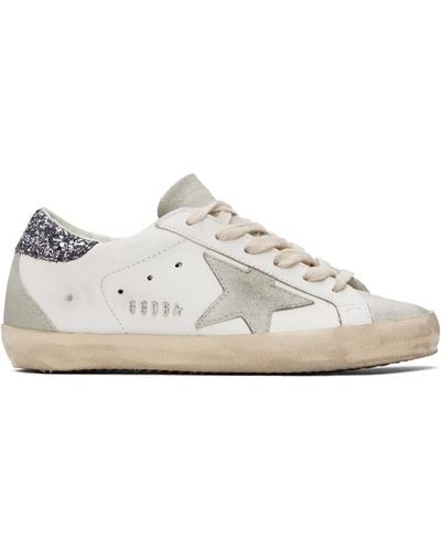 Golden Goose En Goose ホワイト&グレー Super-star スニーカー - ブラック