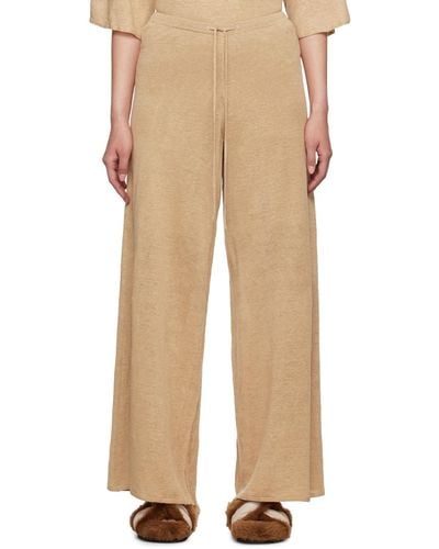 By Malene Birger Tan Tamile Lounge Trousers - Natural