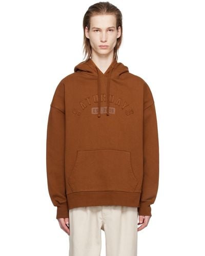 Saturdays NYC Warren Varsity Hoodie - Brown