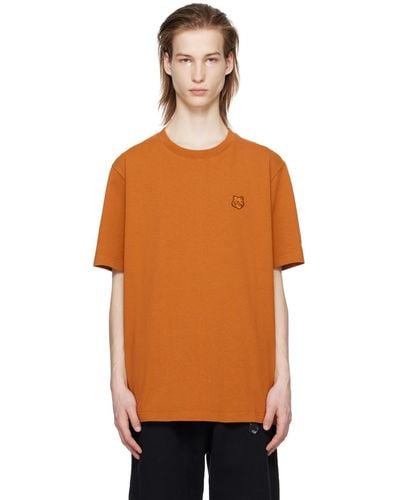 Maison Kitsuné Orange Bold Fox Head T-shirt