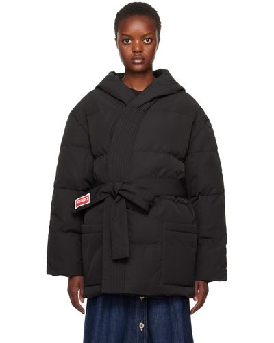 KENZO Paris Belted Down Jacket - Black