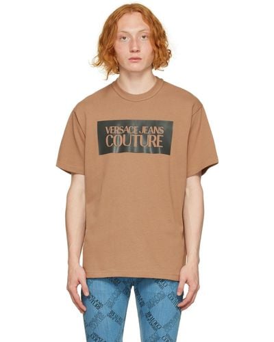 Versace タン コットン Tシャツ - マルチカラー