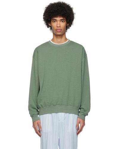 AURALEE Super High Gauze Sweatshirt - Green