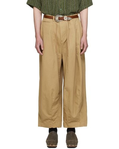 Needles Khaki H.d. Military Trousers - Natural