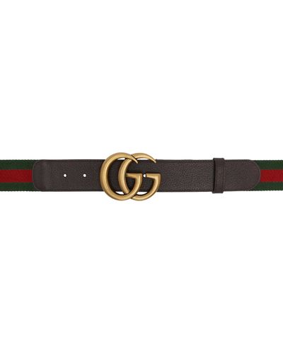 Gucci Green & Red Web Gg Belt