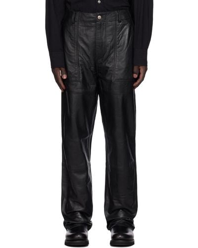 DEADWOOD Presley Leather Trousers - Black