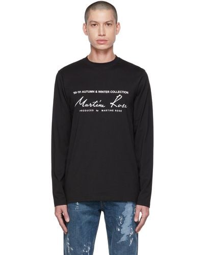 Martine Rose Classic Long Sleeve T-shirt - Black
