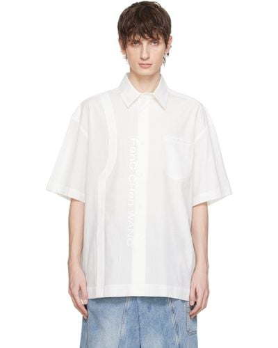 Feng Chen Wang Striped Shirt - White