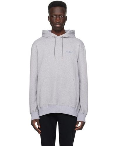 Paul Smith Grey Embroidered Hoodie - Black