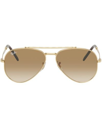 Ray-Ban Gold New Aviator Sunglasses - Black