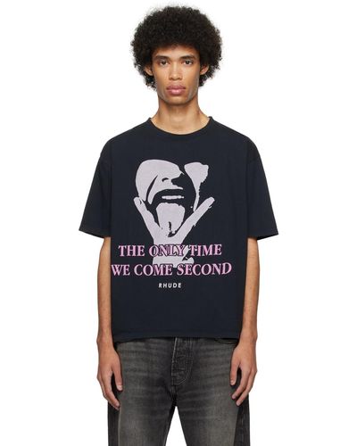 Rhude T-shirt 'come second' noir