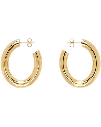 Laura Lombardi Mini Curve Earrings - Black