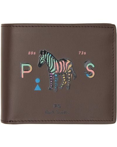 PS by Paul Smith Brown Bifold Wallet - Gray
