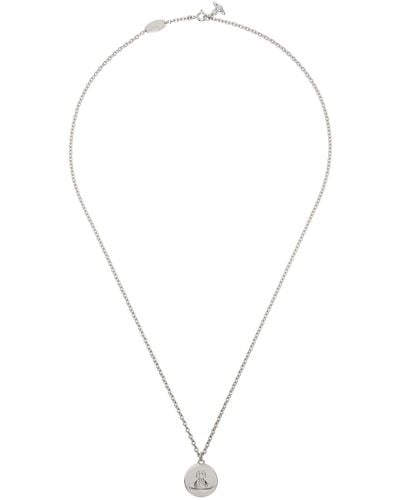 Vivienne Westwood Silver Janus Pendant Necklace - White
