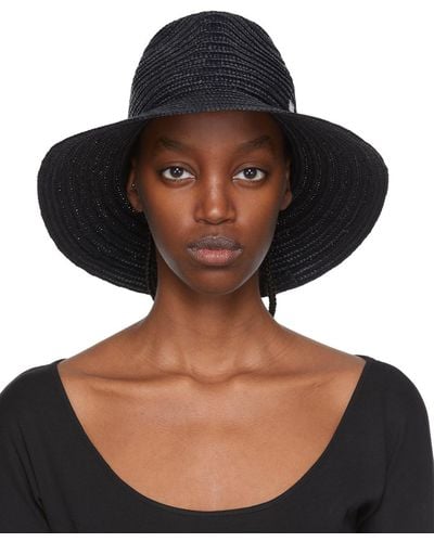 Totême Toteme Black Raffia Panama Hat