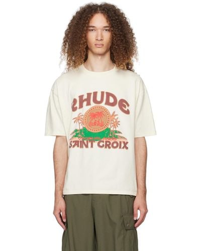 Rhude Off-white 'saint-croix' T-shirt - Multicolor