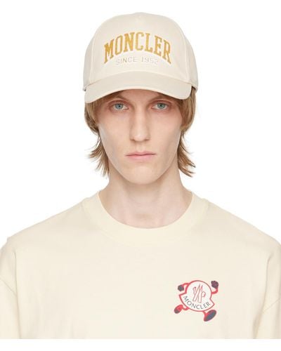 Moncler Off-white Glittered Baseball Cap - Natural