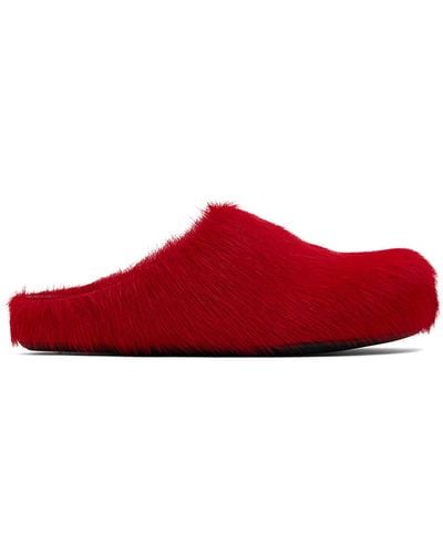 Marni Red Fussbett Sabot Loafers