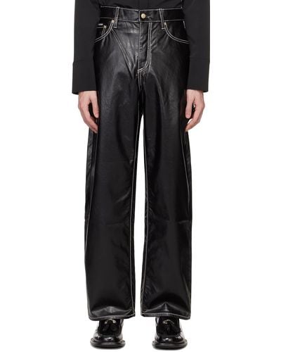Eytys Black Benz Faux-leather Pants