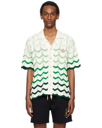 Casablancabrand Wavy Gradient Shirt - Green