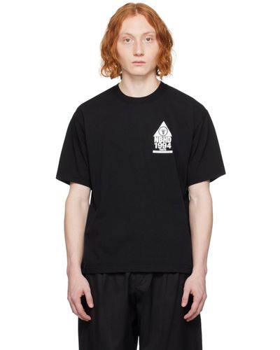 Neighborhood ロゴプリント Tシャツ - ブラック